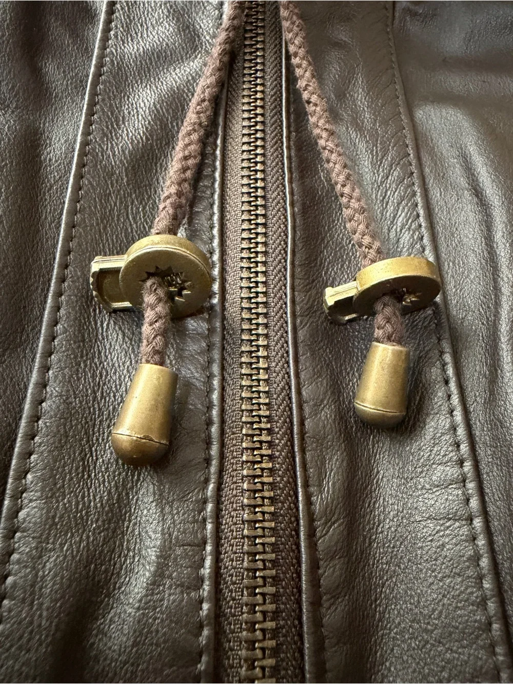 Men's Brown Leather Utility Vest